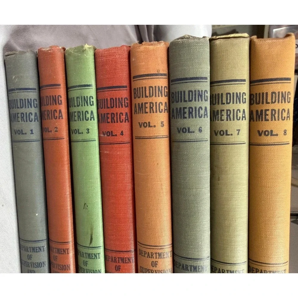 Building America Volumes 1-8 Vintage Hardcover Book Set Americana Corp NEA
